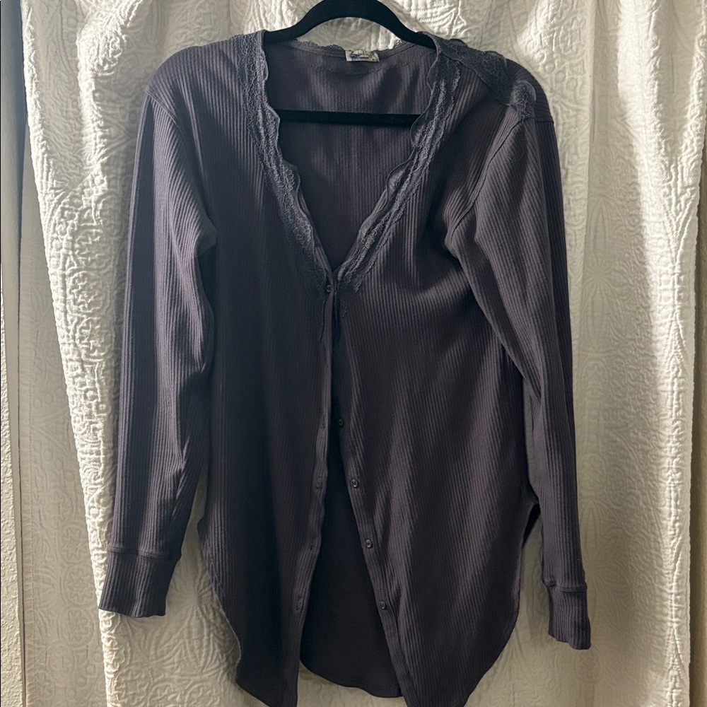 Free people Purple Long Sleeve Cardigan